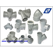 Plastic Pipe Connecting Tee Fitting Mould (JZ-P-D-01-016_E)